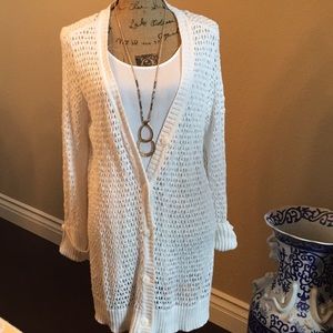 Denim & Co summer duster (white)